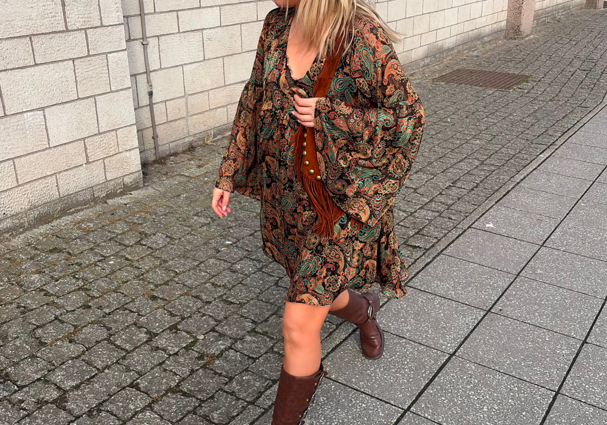 Ringo Paisley Smock Dress by Little Lies featuring a vintage-inspired paisley print, relaxed smock silhouette and flowing bohemian styling